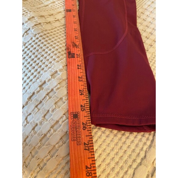 Members Mark High Rise Leggings Womens Burgundy Plus Size XL Zippered Pockets - Picture 9 of 10